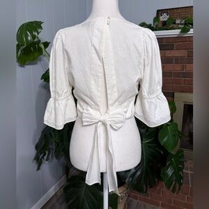 Veromoda 100% Cotton open back white Top Size S